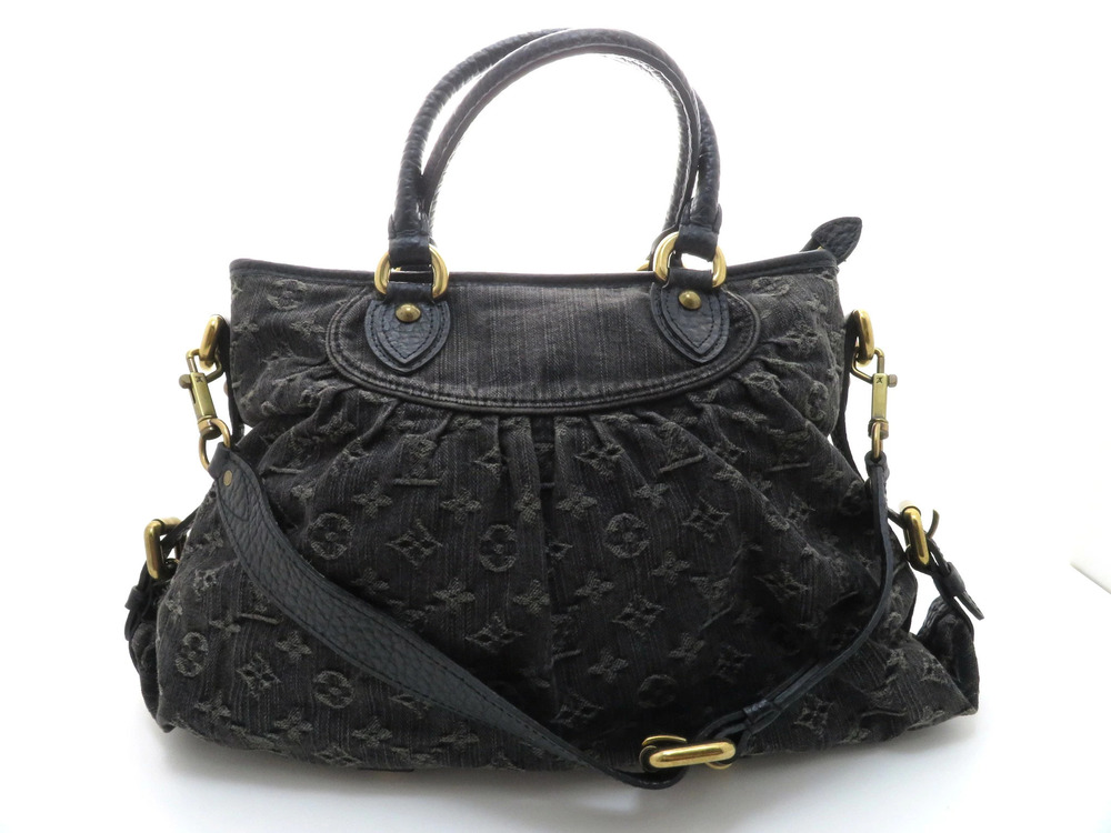 LOUIS VUITTON Neo Cabby Shoulder Bag Monogram Denim Black
